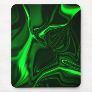 Curves or undulations green metallic, deep dark mouse mat