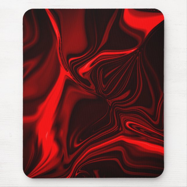 Curves or undulations red, over dark fund mouse mat (Front)