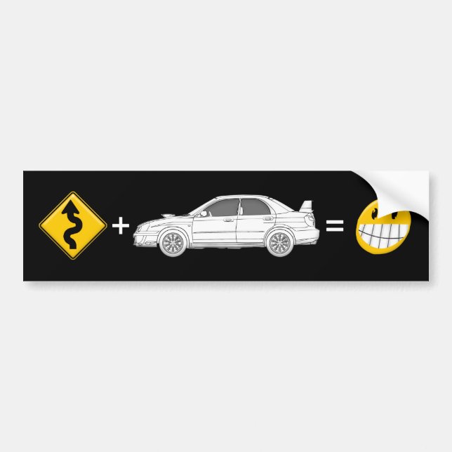 Curves, Subaru, equals fun Bumper Sticker (Front)