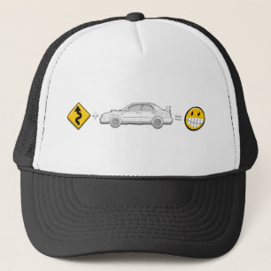 Curves, Subaru, equals fun Hat