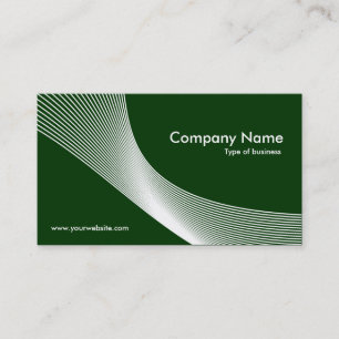 Curves - White on Dark Green 003300 Business Card