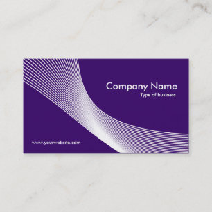 Curves - White on Deep Purple 330066 Business Card