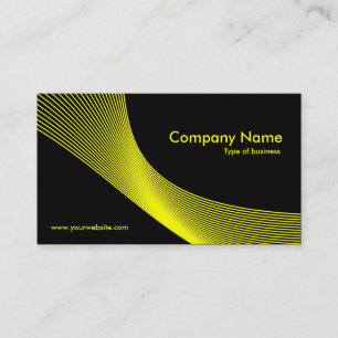Curves - Yellow on Black Business Card