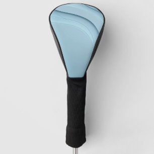 Curving forms in blue with copy space golf head cover