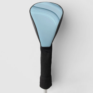 Curving forms in blue with copy space golf head cover