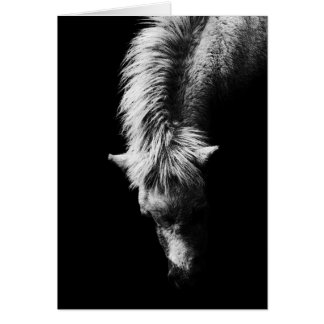 Curving Pony Neck blank notelet / card