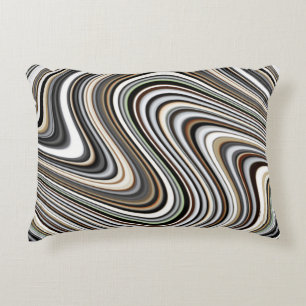 Curvy Abstract Shapes Decorative Cushion