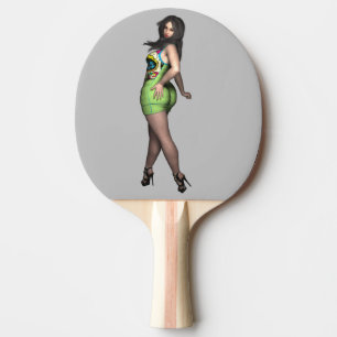 CURVY BIG BOTTOMED LADY PING PONG PADDLE