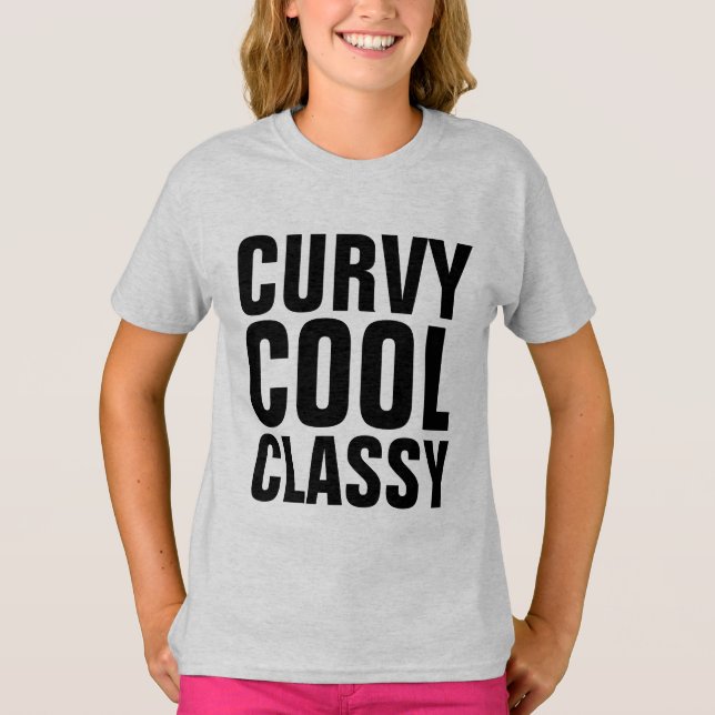CURVY COOL CLASSY Ladies T-shirts (Front)