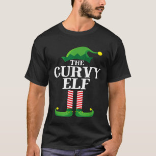 Curvy Elf Matching Family Group Christmas Party Pa T-Shirt
