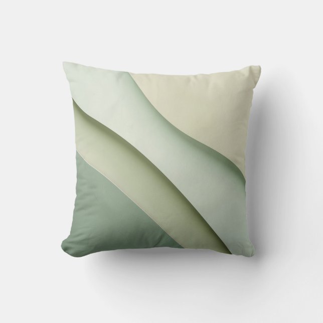 Curvy forms in green shades with text space cushion (Front)