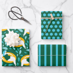 Curvy Girl Swimming Wrapping Paper Set