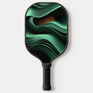 Curvy green forms pickleball paddle