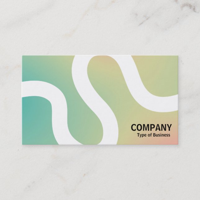 Curvy Line 02a - Soft Gradients Business Card (Front)