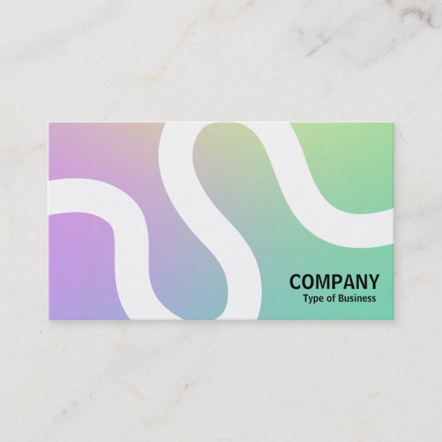 Curvy Line 02a - Soft Gradients Business Card (Front)