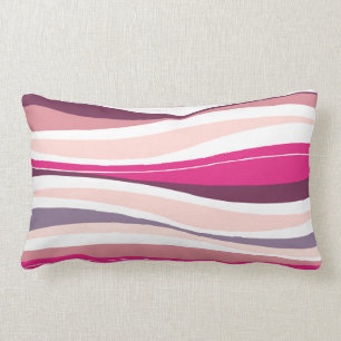 Curvy Lines fuschia designer Lumbar Cushion