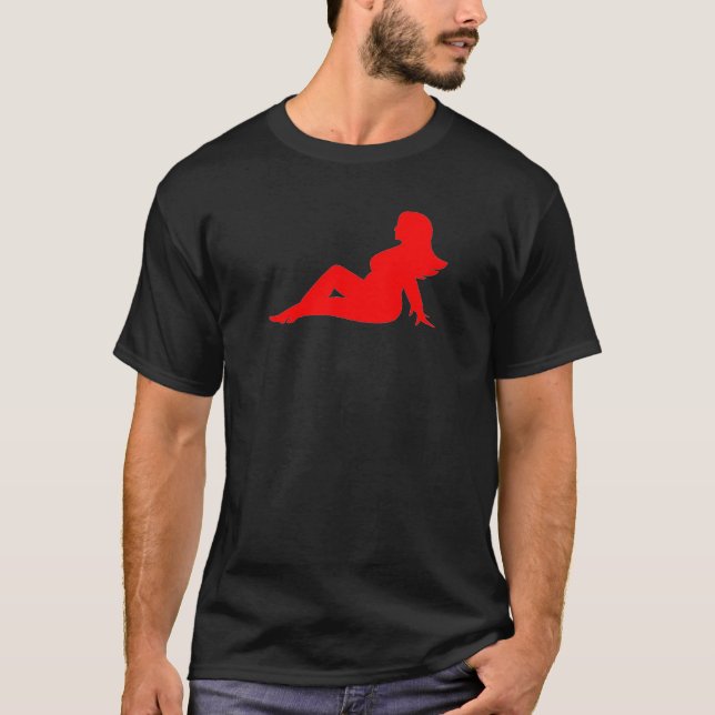 Curvy Mudflap Girl RED T-Shirt (Front)