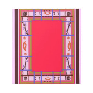 Curvy Plaid Notepad