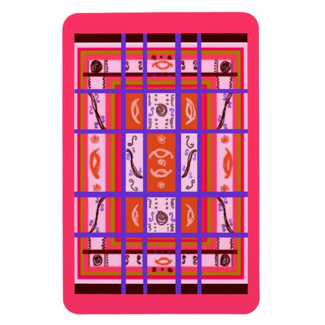 Curvy Plaid Premium Flexi Magnet (Vertical)