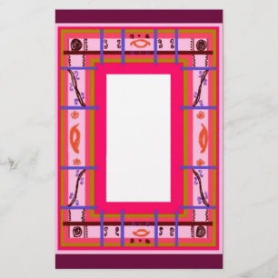 Curvy Plaid Stationery