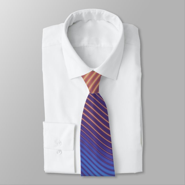 Curvy Stripes Fractal Tie (Tied)