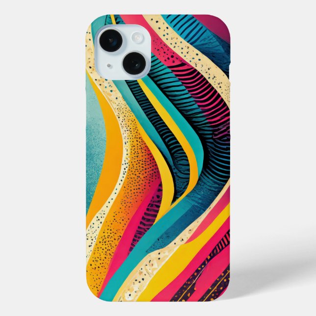 Curvy textures in vivid colours Case-Mate iPhone case (Back)