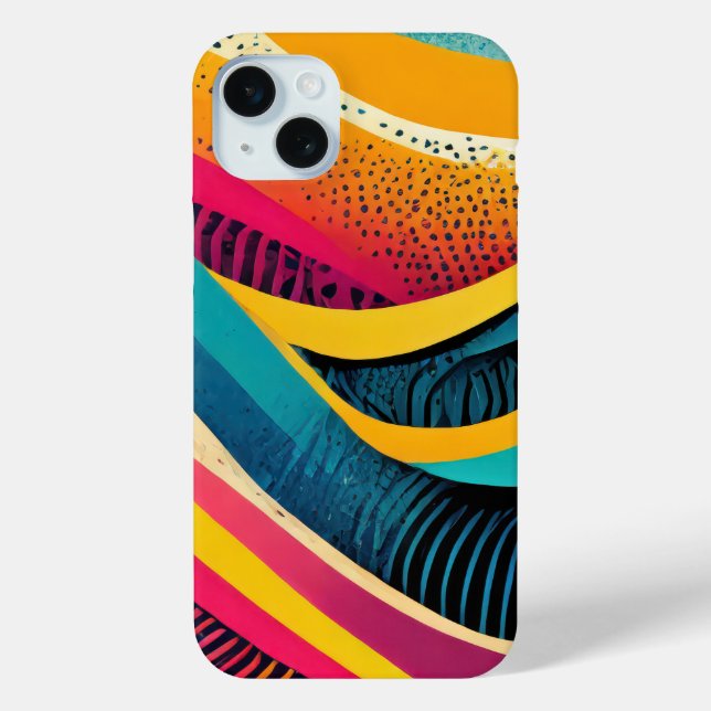 Curvy textures in vivid colours Case-Mate iPhone case (Back)