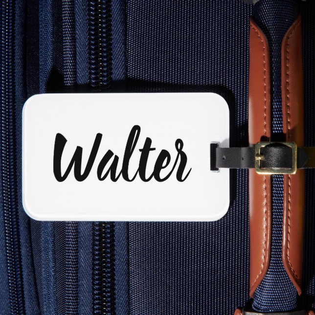 Curvy Walter Name,  Luggage Tag (Front Insitu 4)