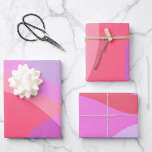 Curvy Wave in Lavender Set of Wrapping Paper