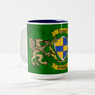 Cusack Irish Shield & Griffins Two-Tone Coffee Mug