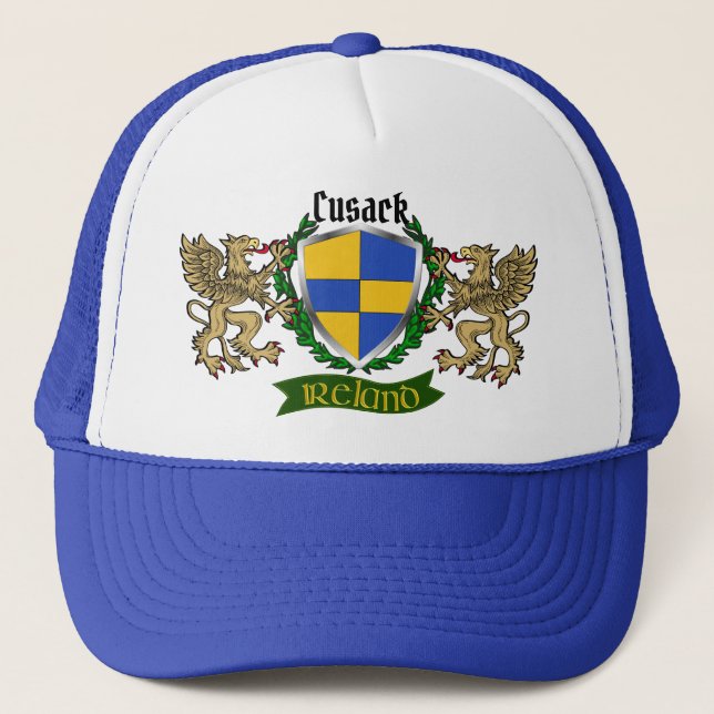 Cusack Irish Shield w/Griffins Trucker Hat (Front)