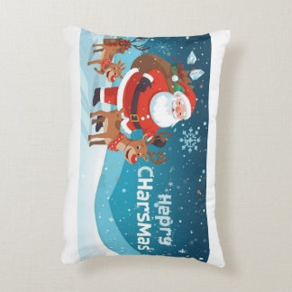 cuschion with Santa Claus and reindeer Decorative Cushion