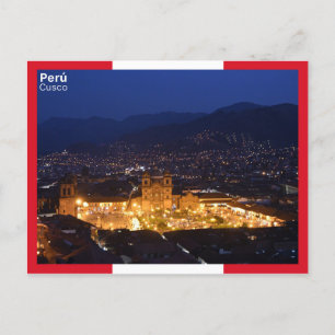 Cusco at night - Peru Postcard