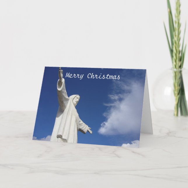cusco christmas statue holiday card (Front)