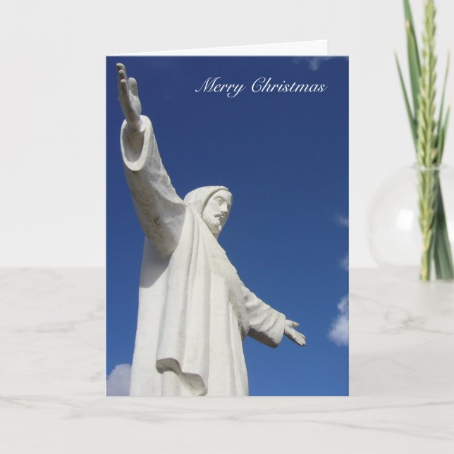 cusco jesus statue holiday card (Front)