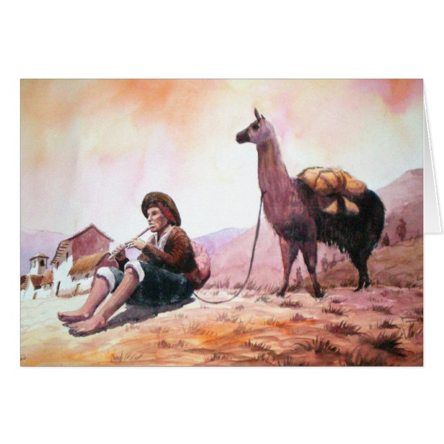 Cusco Peru Llama Picture (Front Horizontal)