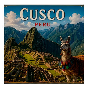 🧲 Cusco Peru Travel Keepsake For Adventure Trips  Poster