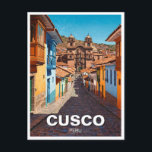Cusco Peru Travel Postcard<br><div class="desc">Cusco, the former capital of the Inca Empire, is a mesmerising blend of ancient history, colonial charm, and vibrant Andean culture. Nestled high in the Peruvian Andes at 3, 400 metres (11, 200 feet), the city is a gateway to the legendary Machu Picchu and a UNESCO World Heritage Site. Its...</div>