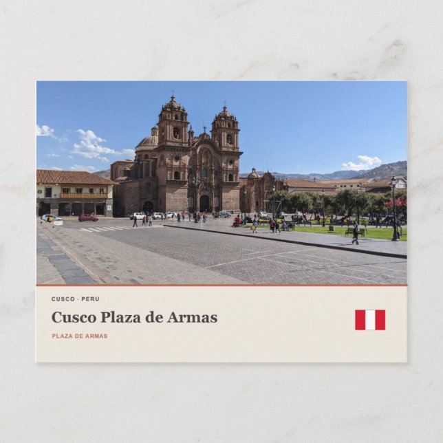 Cusco Plaza de Armas Postcard (Front)