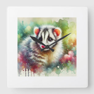 Cuscus Serenity 230824AREF134 - Watercolor Square Wall Clock