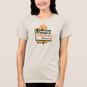 Cushing Reunion Roadside Sign - Dark Tri-Blend Shirt