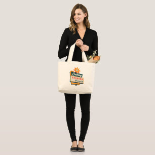 Cushing Reunion Roadside Sign Large Tote Bag