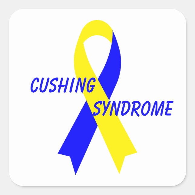 Cushing Syndrome Awareness Ribbon by Janz Square Sticker (Front)