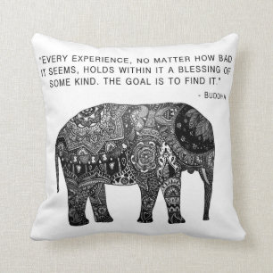 Cushion Buddha Henna Elephant Wisdom