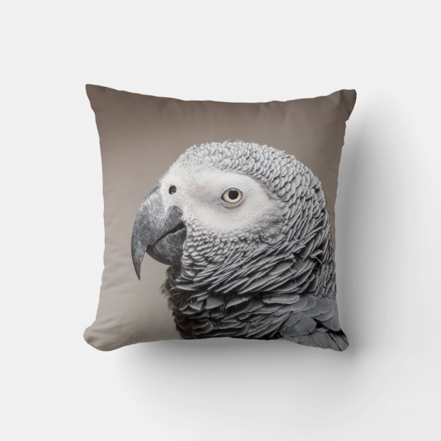 Cushion Congo African Grey Gray Parrot (Front)