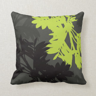 Cushion Green Foliage Lime and Gray