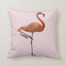 cushion pink flamingo on pink bottom powdered