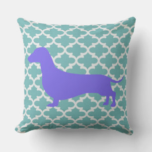 Cushion - Purple Silhouette Dachshund