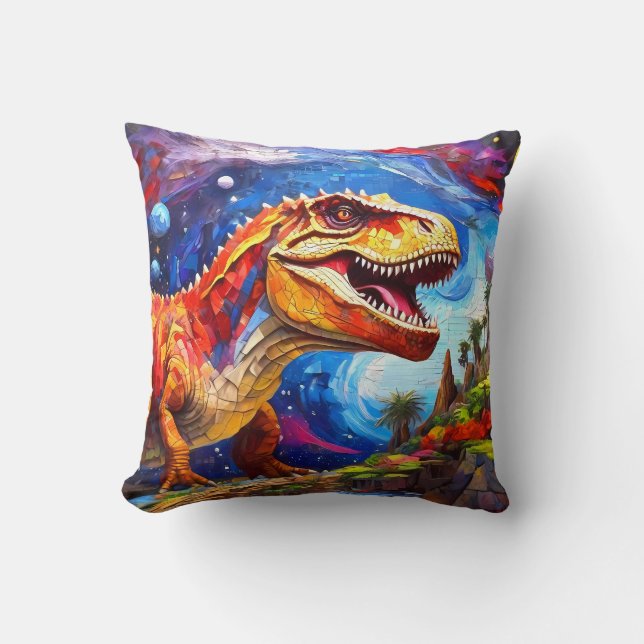 Cushion throw pillows & case sets of dinosaurs (Front)