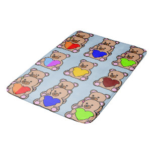 Cushiony Soft Luxuriously Memory Foam, teddy Bear  Bath Mat